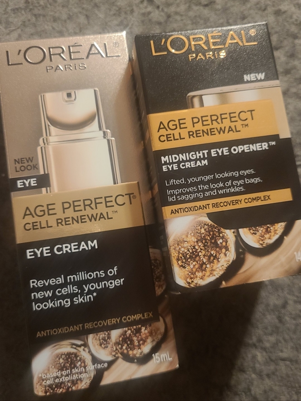 Age Perfect Cell Renewal Midnight Eye Opener Eye Cream - Gold/Black